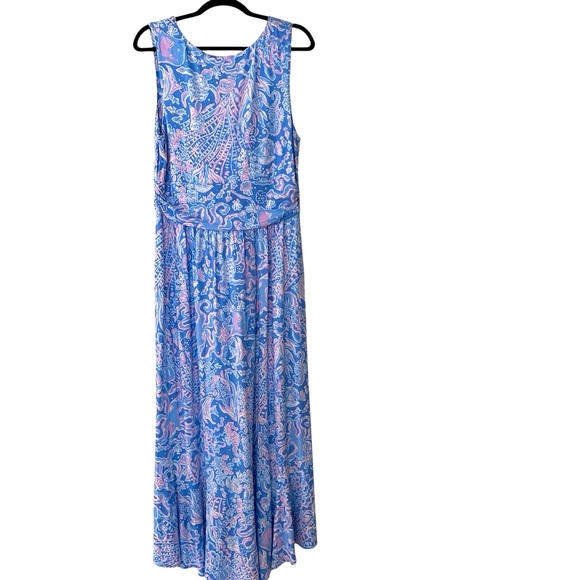 New Lillly Pulitzer Moana - High-Low Wrap Maxi Sleeveless Dress Size Large NWT - Picture 5 of 12